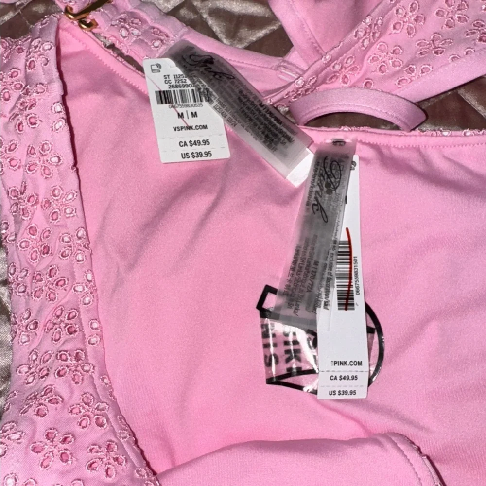 Frankies PINK by VS Buttercup Eyelet Bikini Top & Golden Hour Eyelet Bottom